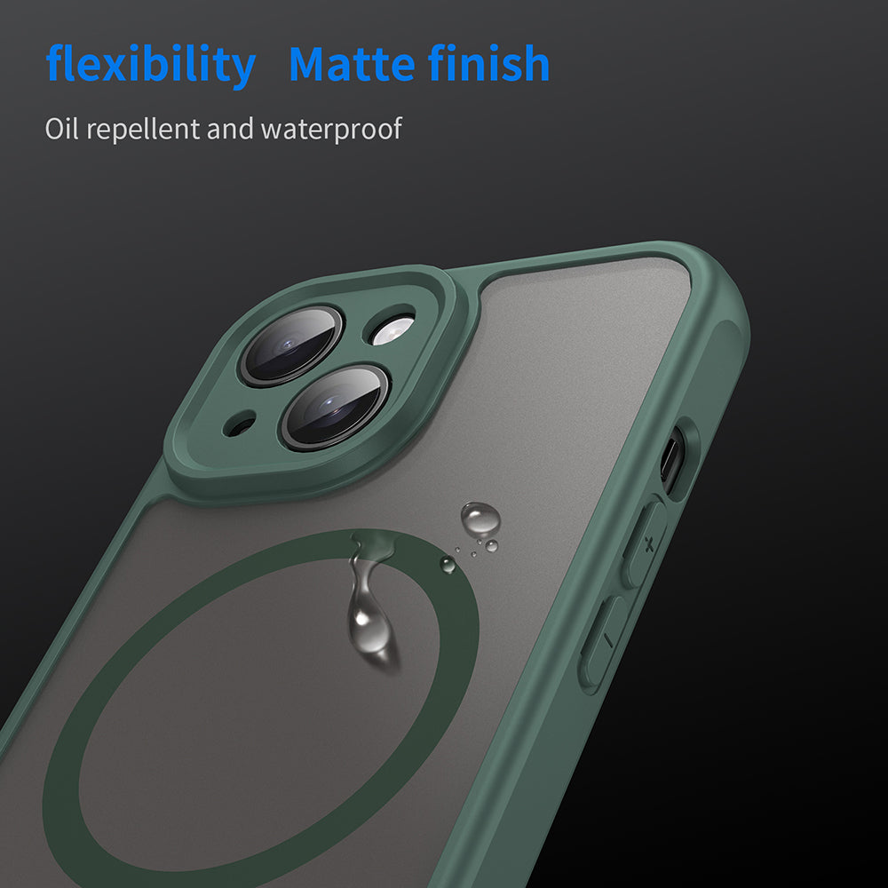 Калъф MagSafe за Apple iPhone 15 Plus, Techsuit, HaloFrost II, Зелен