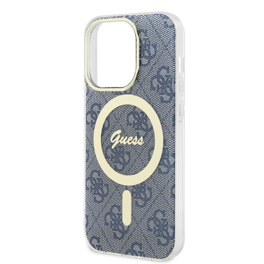 Калъф MagSafe за Apple iPhone 15 Pro, Guess, IML 4G, Син