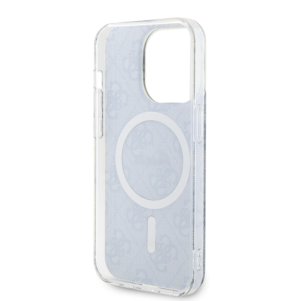 Калъф MagSafe за Apple iPhone 15 Pro, Guess, IML 4G, Син