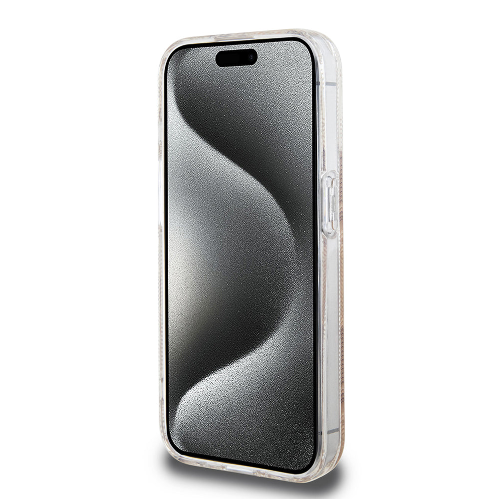 Калъф MagSafe за Apple iPhone 15 Pro, Guess, IML Gcube, Кафяв