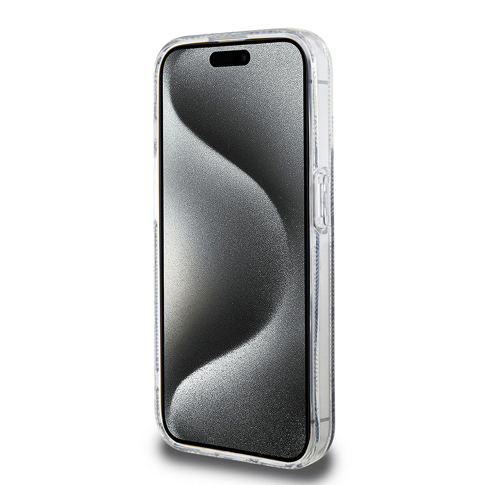 Калъф MagSafe за Apple iPhone 15 Pro, Guess, IML Gcube, Черен
