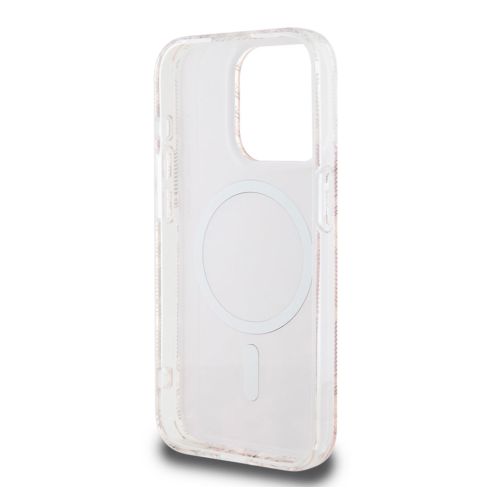 Калъф MagSafe за Apple iPhone 15 Pro, Guess, IML Gcube, Розов