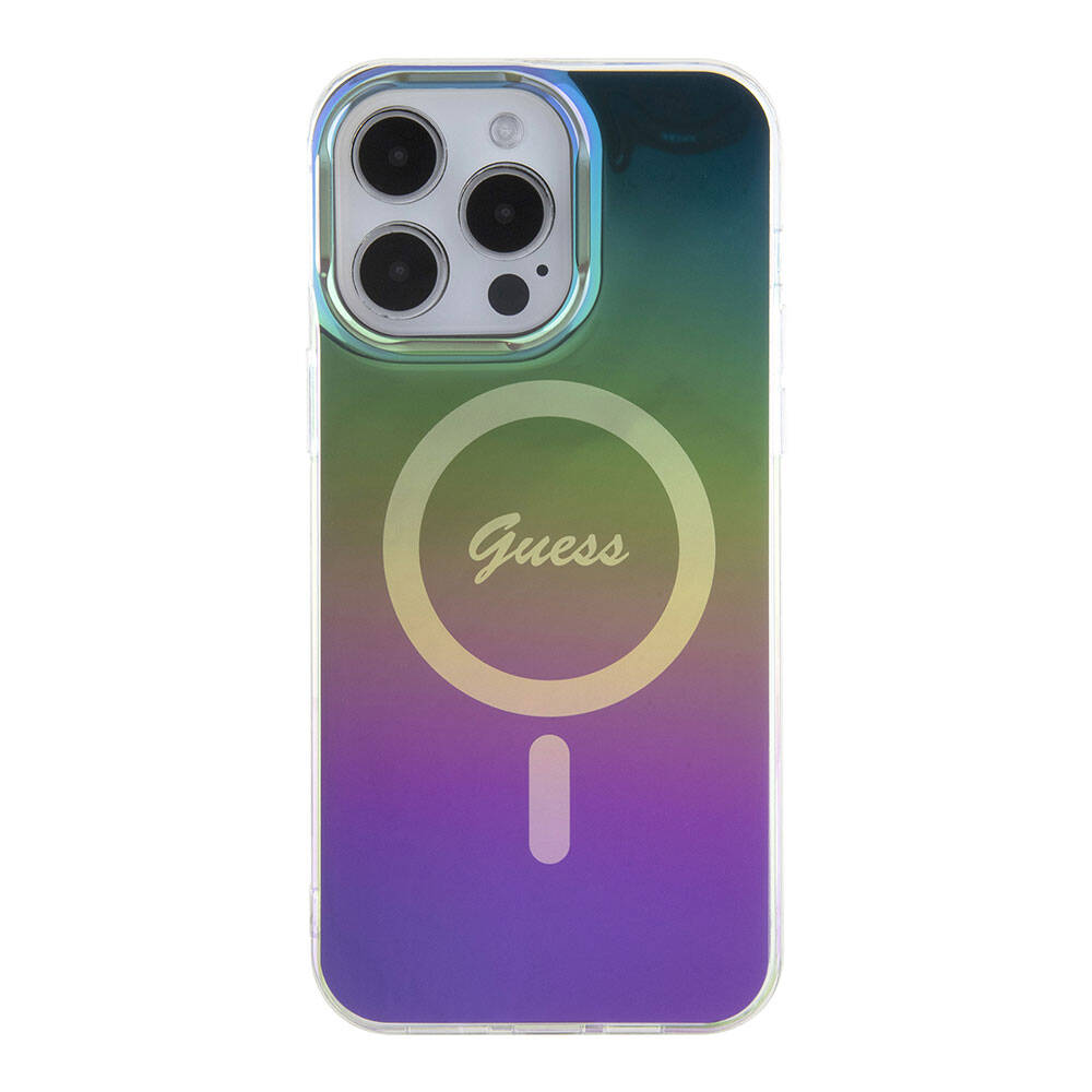 Калъф MagSafe за Apple iPhone 15 Pro, Guess, IML Iridescent, Многоцветен