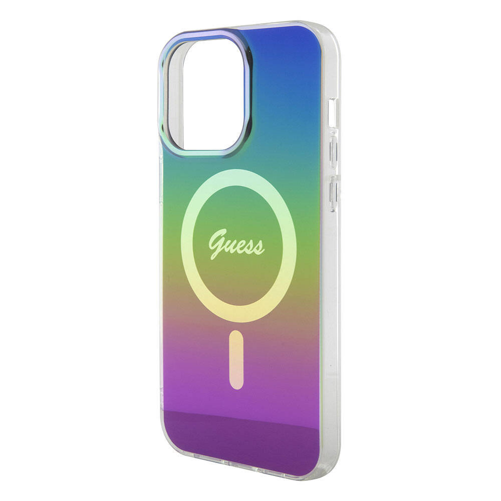Калъф MagSafe за Apple iPhone 15 Pro, Guess, IML Iridescent, Многоцветен