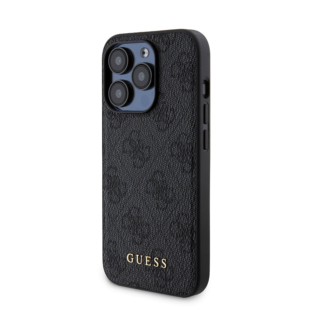 MagSafe Case for Apple iPhone 15 Pro, Guess, Powerbank 4G Metal Logo, Black