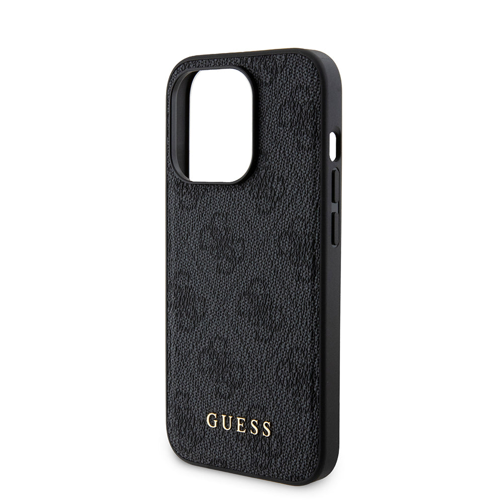 MagSafe Case for Apple iPhone 15 Pro, Guess, Powerbank 4G Metal Logo, Black