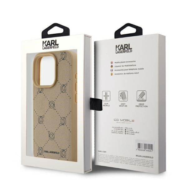 Калъф MagSafe за Apple iPhone 15 Pro, Karl Lagerfeld, Karl's Head, Бежов