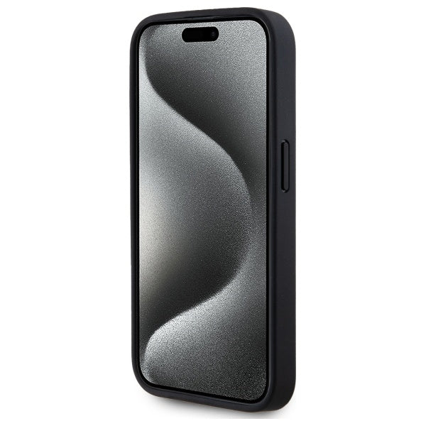 Калъф MagSafe за Apple iPhone 15 Pro, Karl Lagerfeld, Monogram Metal Logo, Черен
