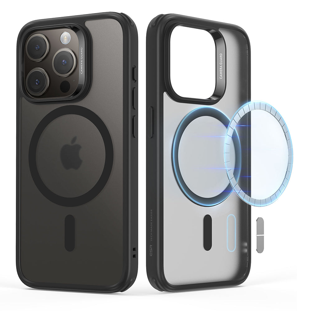 Калъф MagSafe за Apple iPhone 15 Pro Max, ESR, Classic Hybrid, Сатенено черен