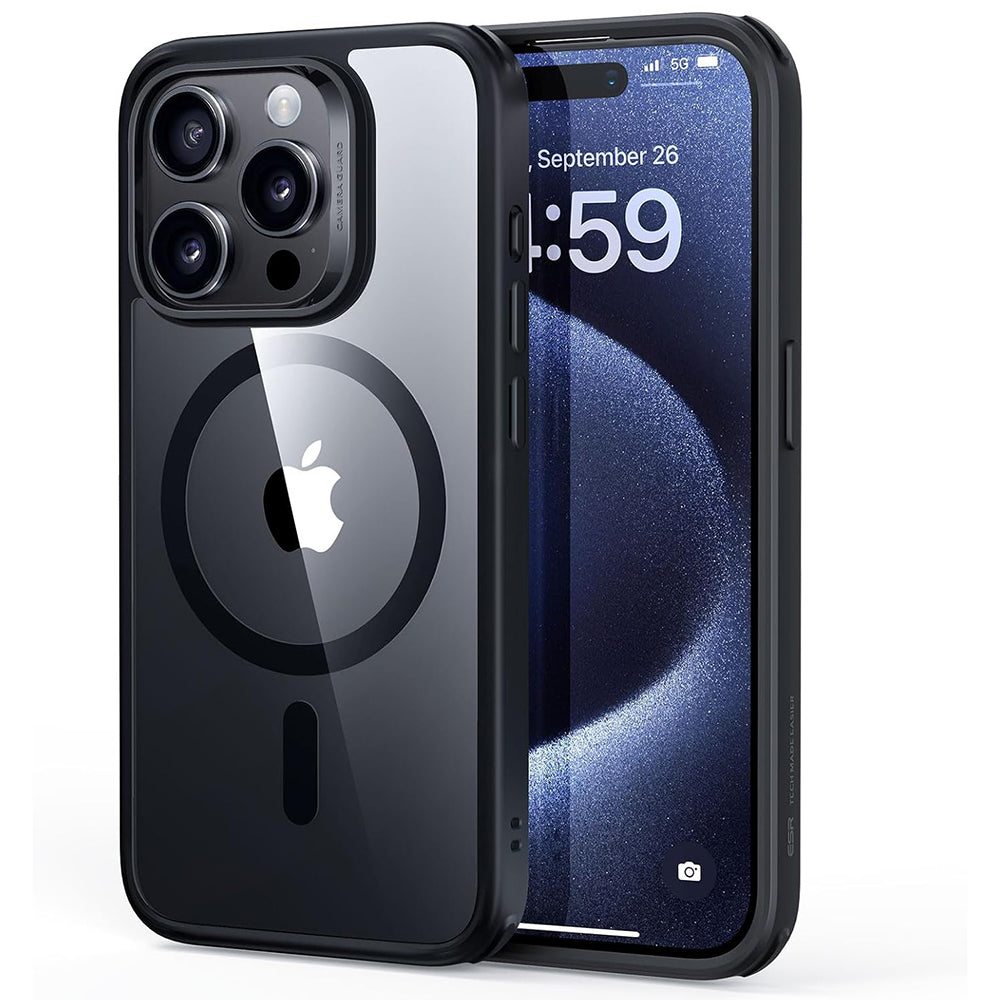 Калъф MagSafe за Apple iPhone 15 Pro Max, ESR, Classic Hybrid, Прозрачно черен