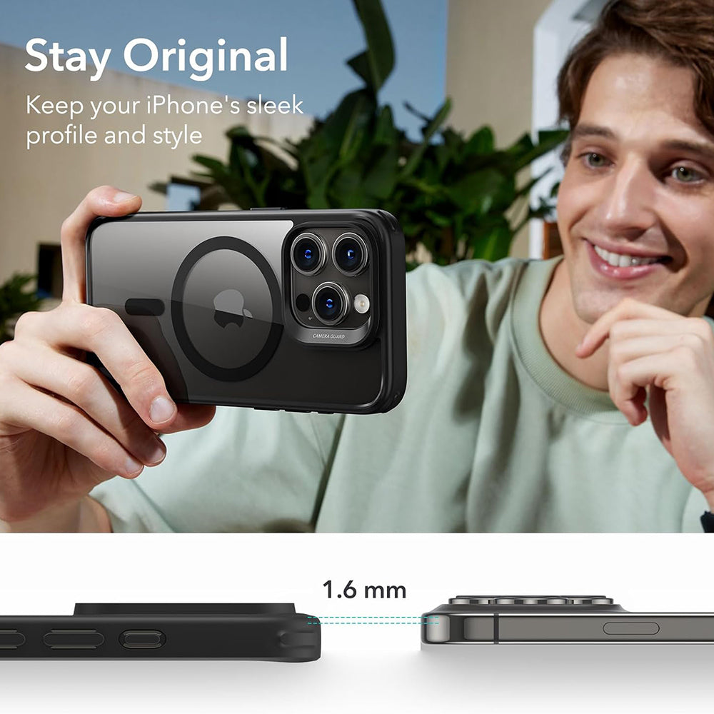 Калъф MagSafe за Apple iPhone 15 Pro Max, ESR, Classic Hybrid, Прозрачно черен