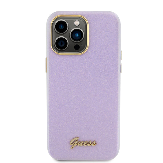 Калъф MagSafe за Apple iPhone 15 Pro Max, Guess, Glitter Full Wrapped, Лилав GUHCP15XPGMCSL