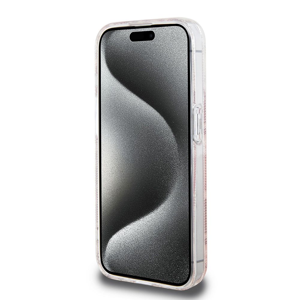 Калъф MagSafe за Apple iPhone 15 Pro Max, Guess, IML Gcube, Розов