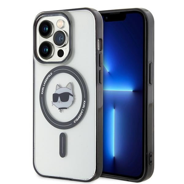 Калъф MagSafe за Apple iPhone 15 Pro Max, Karl Lagerfeld, IML Choupette's Head, Прозрачен