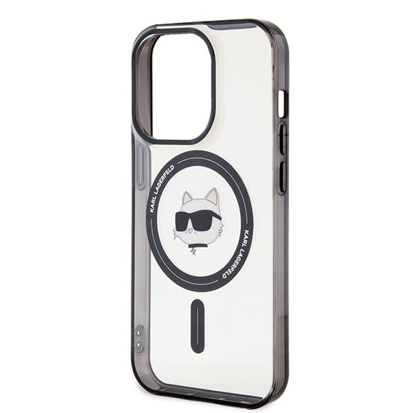 Калъф MagSafe за Apple iPhone 15 Pro Max, Karl Lagerfeld, IML Choupette's Head, Прозрачен
