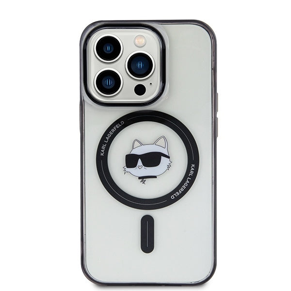 Калъф MagSafe за Apple iPhone 15 Pro Max, Karl Lagerfeld, IML Choupette's Head, Прозрачен