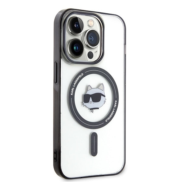 Калъф MagSafe за Apple iPhone 15 Pro Max, Karl Lagerfeld, IML Choupette's Head, Прозрачен