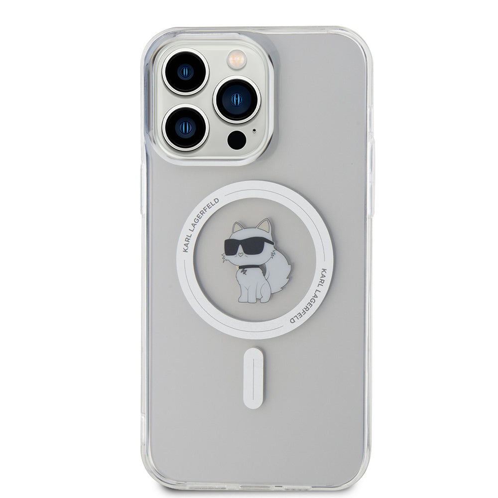 Калъф MagSafe за Apple iPhone 15 Pro Max, Karl Lagerfeld, IML Choupette, Прозрачен