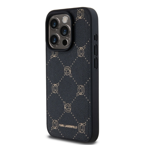 Калъф MagSafe за Apple iPhone 15 Pro Max, Karl Lagerfeld, Karl's Head, Черен