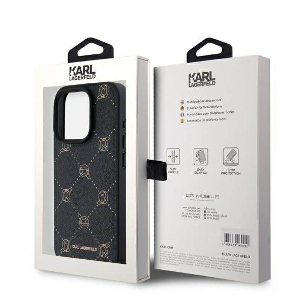 Калъф MagSafe за Apple iPhone 15 Pro Max, Karl Lagerfeld, Karl's Head, Черен