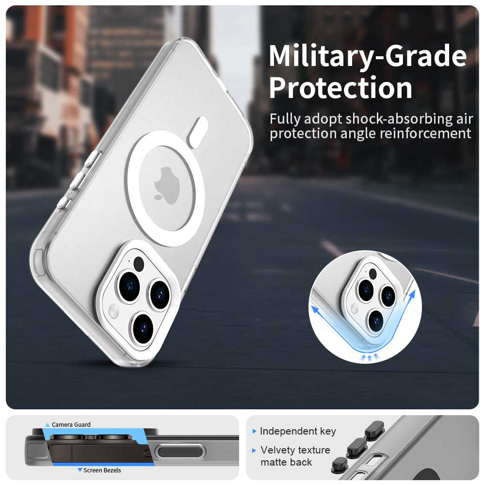 Калъф MagSafe за Apple iPhone 15 Pro Max, Techsuit, CandyCase, Бял