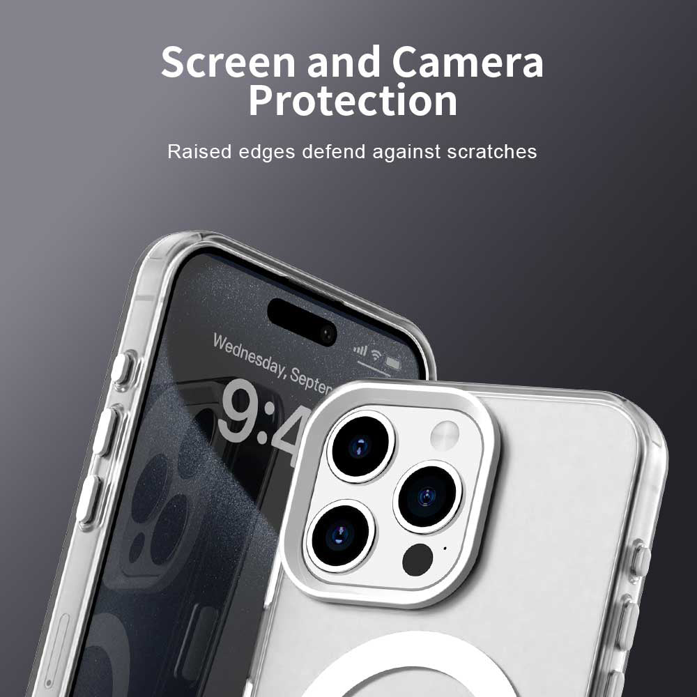 Калъф MagSafe за Apple iPhone 15 Pro Max, Techsuit, CandyCase, Бял
