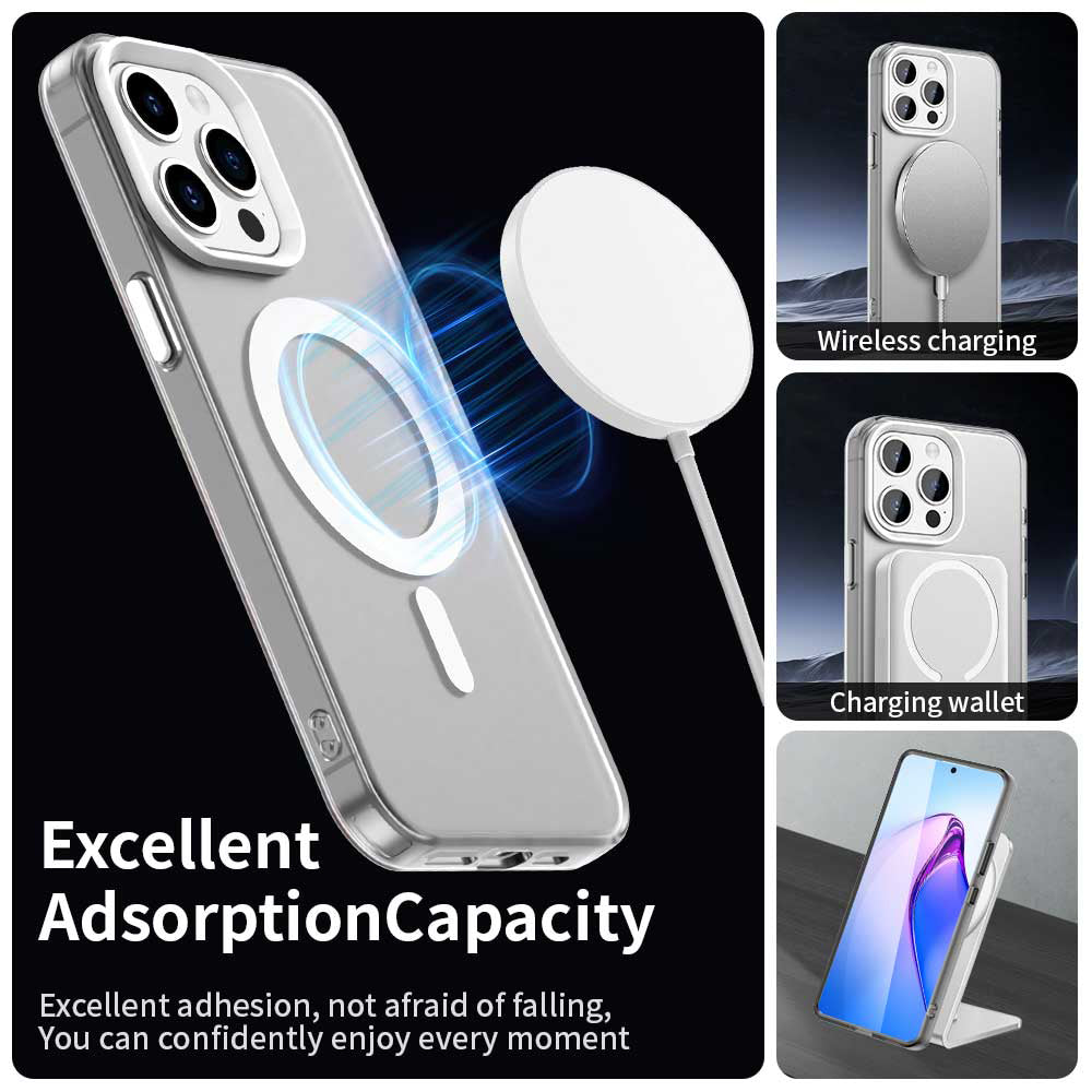 Калъф MagSafe за Apple iPhone 15 Pro Max, Techsuit, CandyCase, Бял