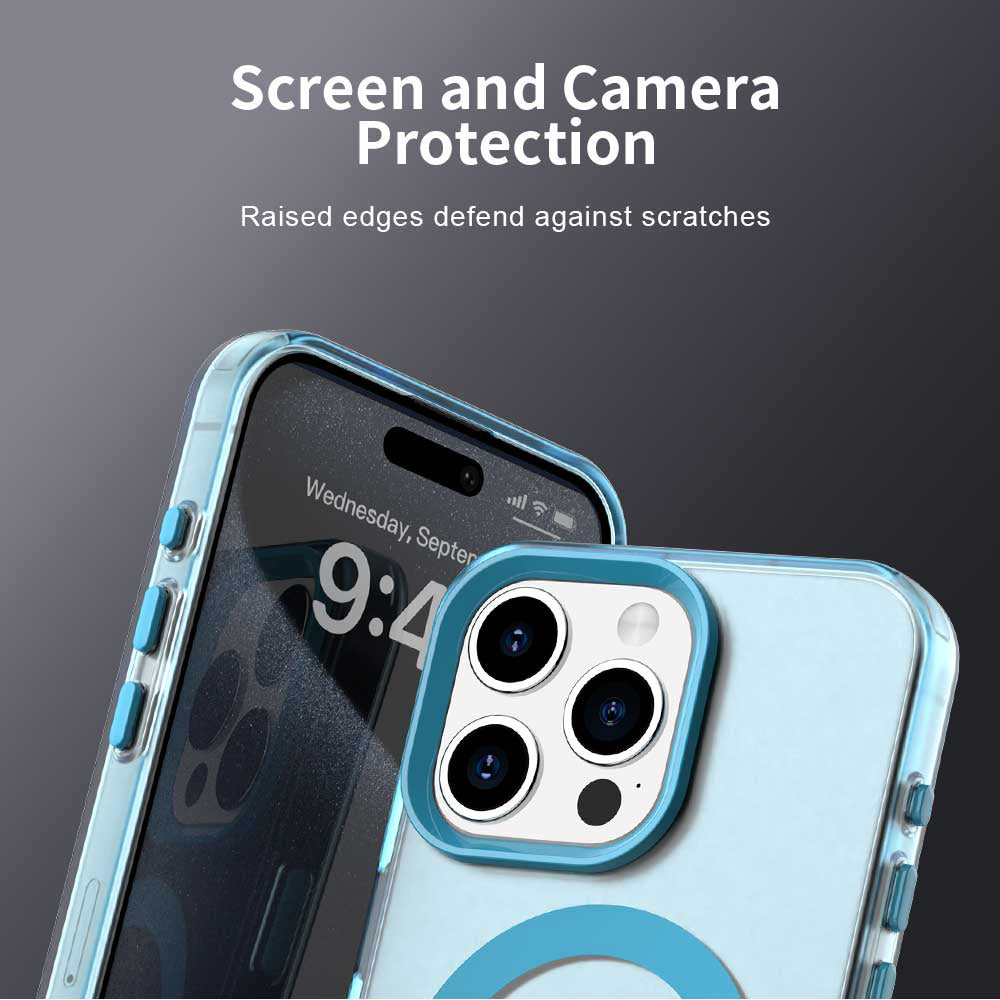Калъф MagSafe за Apple iPhone 15 Pro Max, Techsuit, CandyCase, Син