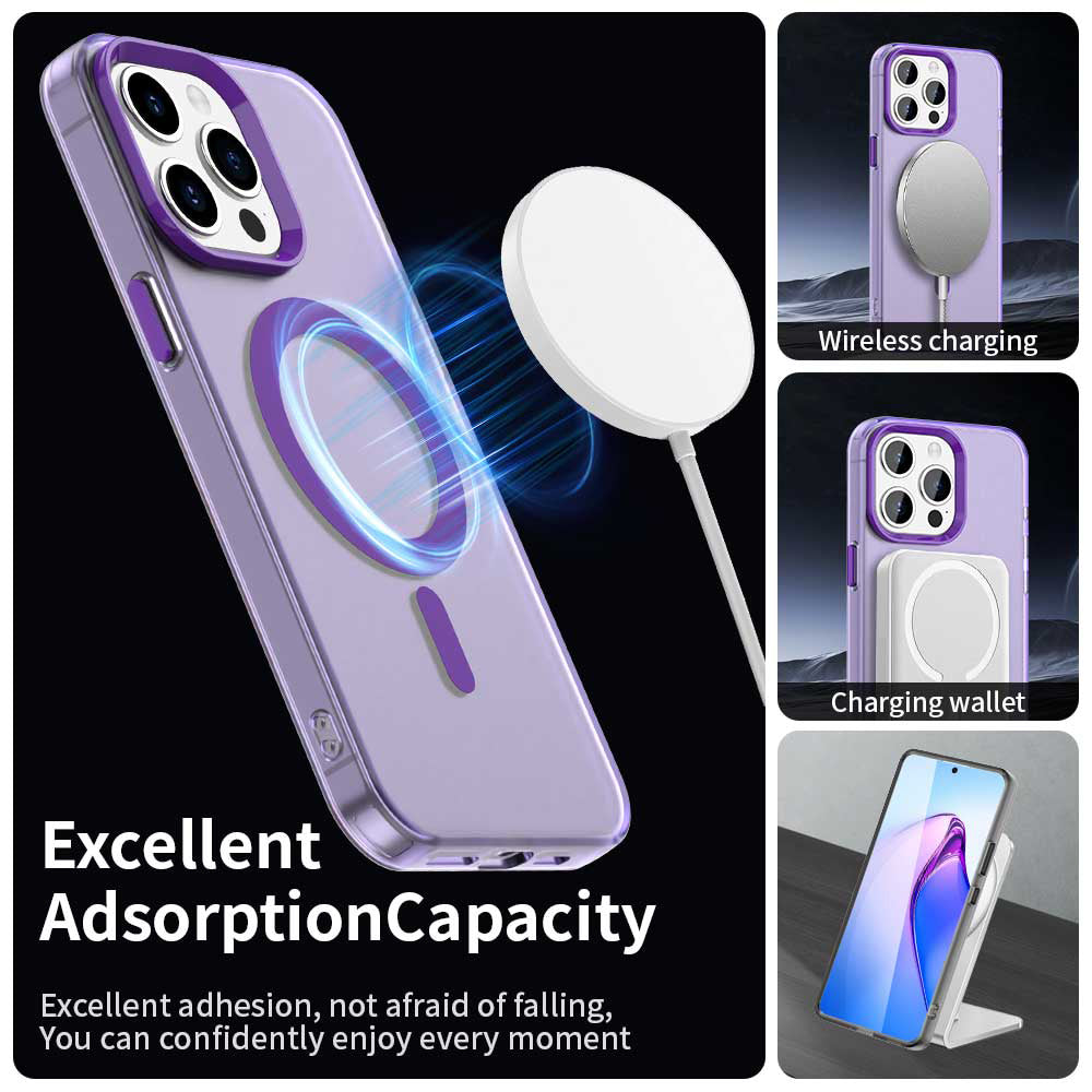 Калъф MagSafe за Apple iPhone 15 Pro Max, Techsuit, CandyCase, Лилав