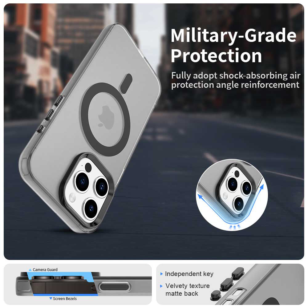 Калъф MagSafe за Apple iPhone 15 Pro Max, Techsuit, CandyCase, Черен