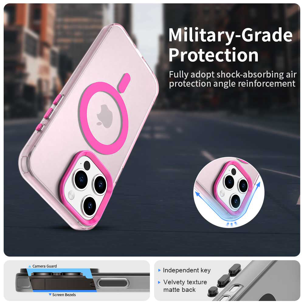 Калъф MagSafe за Apple iPhone 15 Pro Max, Techsuit, CandyCase, Розов