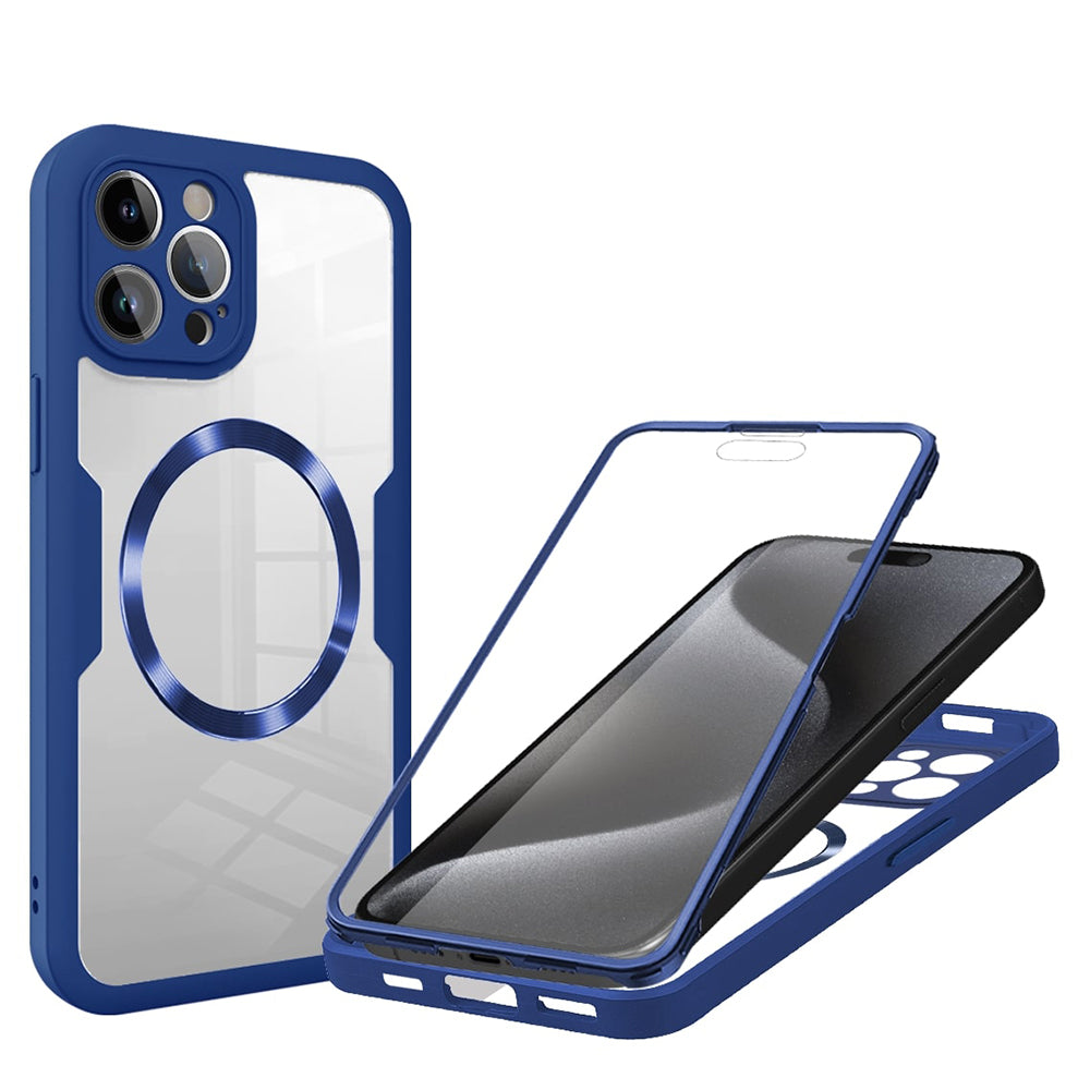Калъф MagSafe за Apple iPhone 15 Pro Max, Techsuit, ColorVerse 360, Син