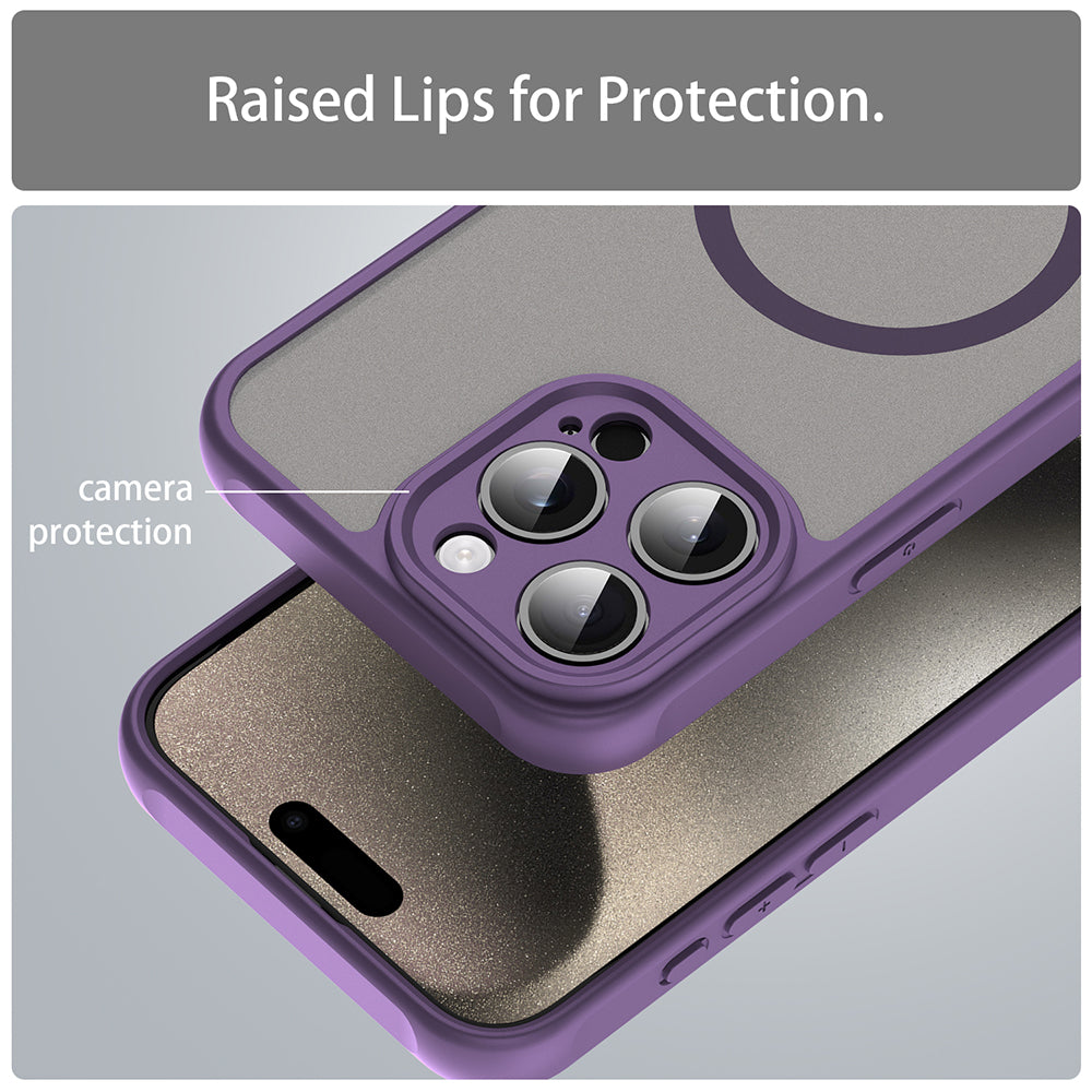 Калъф MagSafe за Apple iPhone 15 Pro Max, Techsuit, HaloFrost II, Лилав