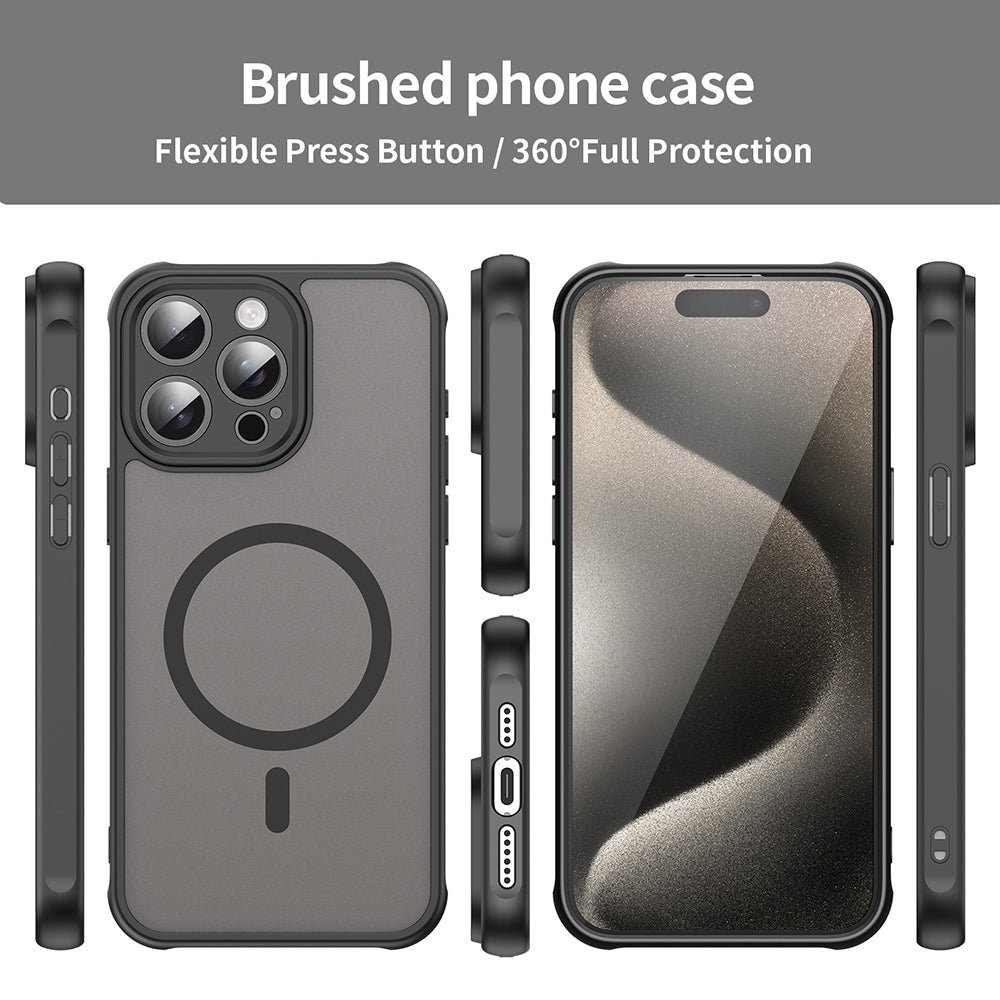 Калъф MagSafe за Apple iPhone 15 Pro Max, Techsuit, HaloFrost II, Черен