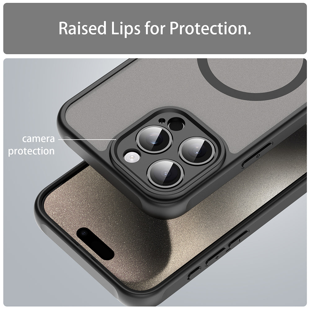 Калъф MagSafe за Apple iPhone 15 Pro Max, Techsuit, HaloFrost II, Черен