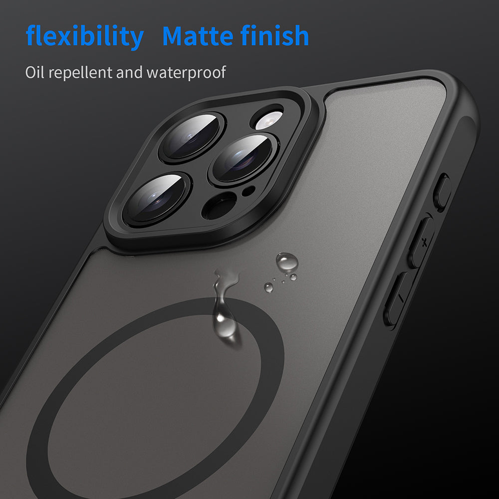 Калъф MagSafe за Apple iPhone 15 Pro Max, Techsuit, HaloFrost II, Черен