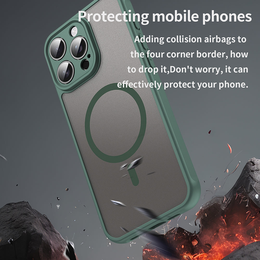 Калъф MagSafe за Apple iPhone 15 Pro Max, Techsuit, HaloFrost II, Зелен