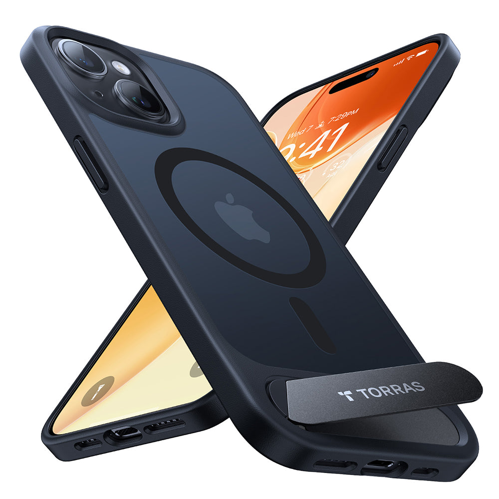 Калъф MagSafe за Apple iPhone 15 Pro Max, Torras, Pstand, Черен