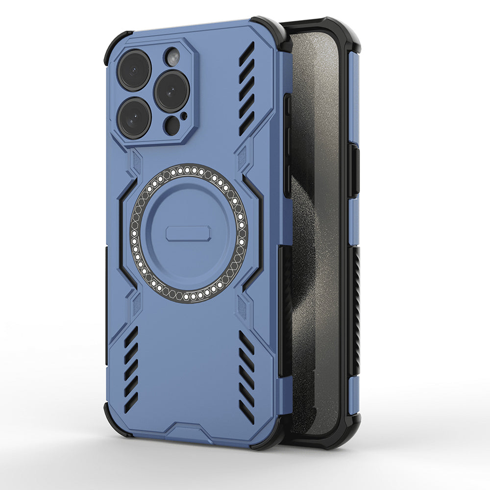 Калъф MagSafe за Apple iPhone 15 Pro, Techsuit, ArmorMag, Син