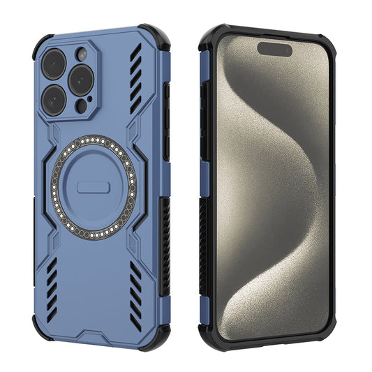 Калъф MagSafe за Apple iPhone 15 Pro, Techsuit, ArmorMag, Син