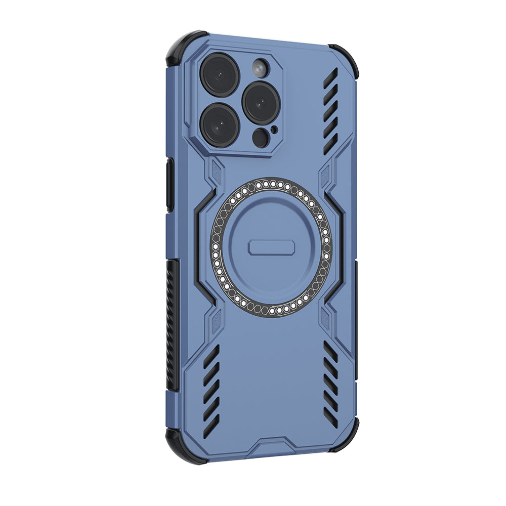 Калъф MagSafe за Apple iPhone 15 Pro, Techsuit, ArmorMag, Син