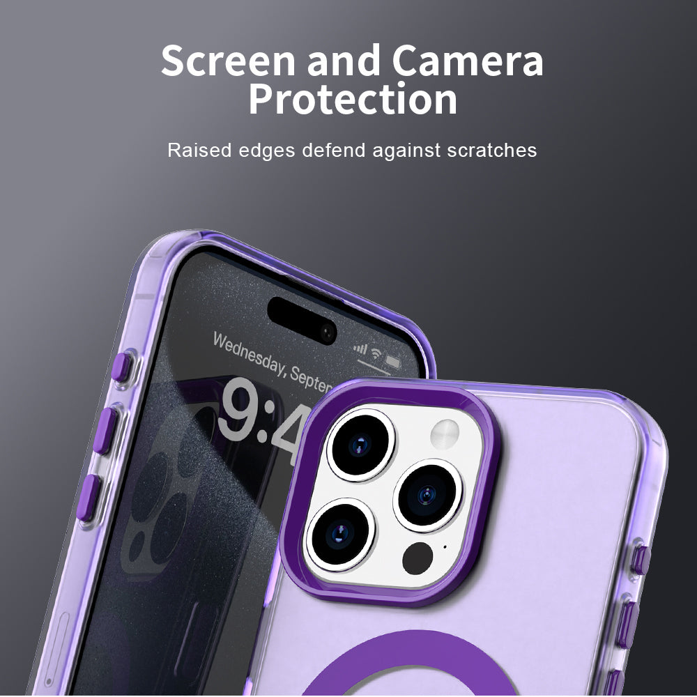 Калъф MagSafe за Apple iPhone 15 Pro, Techsuit, CandyCase, Лилав