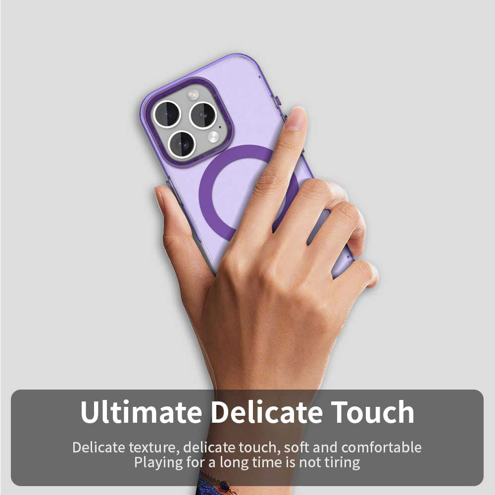 Калъф MagSafe за Apple iPhone 15 Pro, Techsuit, CandyCase, Лилав