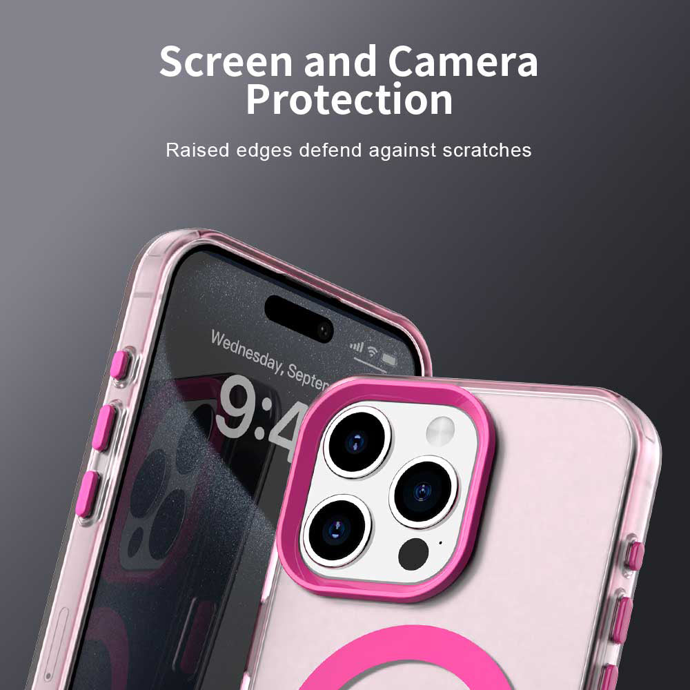 Калъф MagSafe за Apple iPhone 15 Pro, Techsuit, CandyCase, Розов