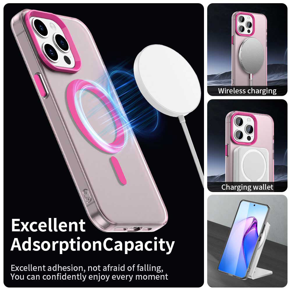 Калъф MagSafe за Apple iPhone 15 Pro, Techsuit, CandyCase, Розов