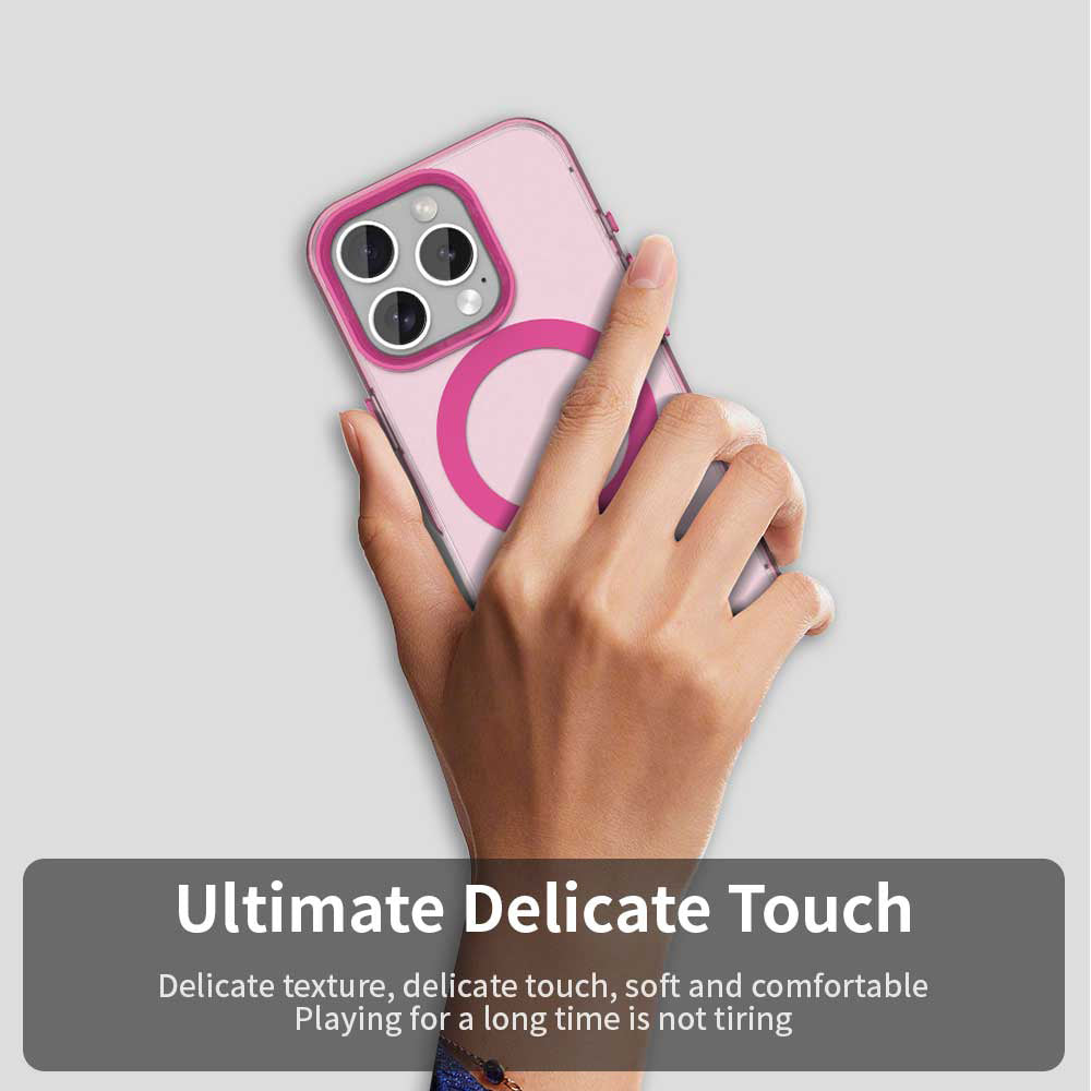 Калъф MagSafe за Apple iPhone 15 Pro, Techsuit, CandyCase, Розов