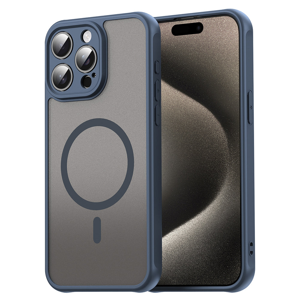 Калъф MagSafe за Apple iPhone 15 Pro, Techsuit, HaloFrost II, Тъмносин