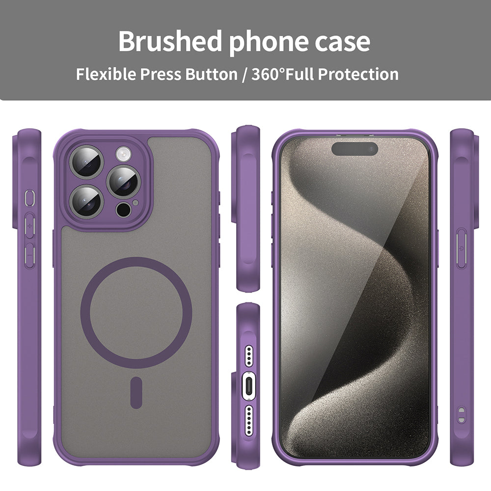 Калъф MagSafe за Apple iPhone 15 Pro, Techsuit, HaloFrost II, Лилав