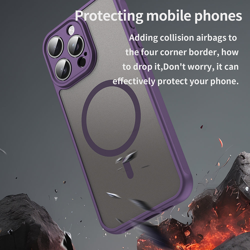 Калъф MagSafe за Apple iPhone 15 Pro, Techsuit, HaloFrost II, Лилав