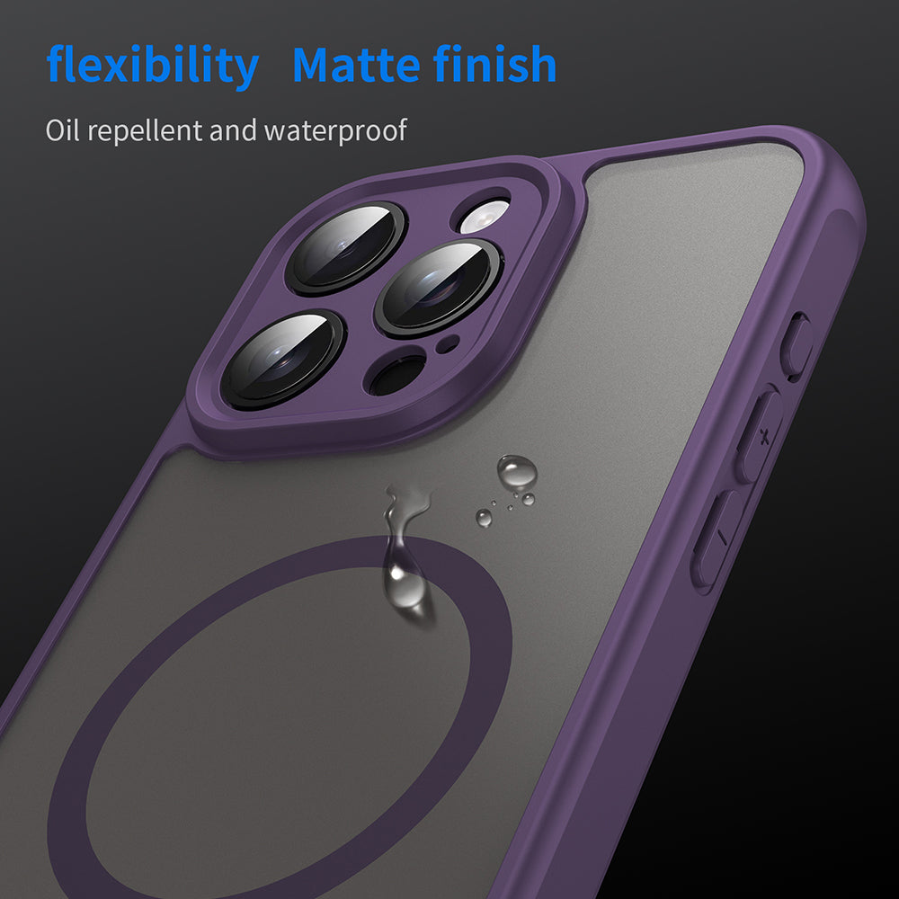 Калъф MagSafe за Apple iPhone 15 Pro, Techsuit, HaloFrost II, Лилав